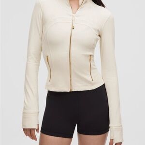 Light Ivory/Gold Define Cropped Lulu Jacket
